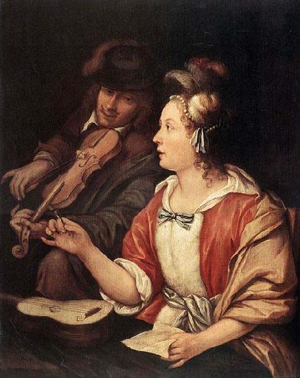 Frans van Mieris The Music Lesson oil painting picture